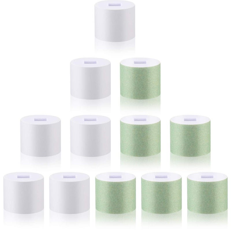 Maitys 12 Pieces Nail Buffer Refills Electric Manicure Pedicure Tool Refills Nail Buffer Replacement Rollers, Filing, Buffing and Shining - Image 1